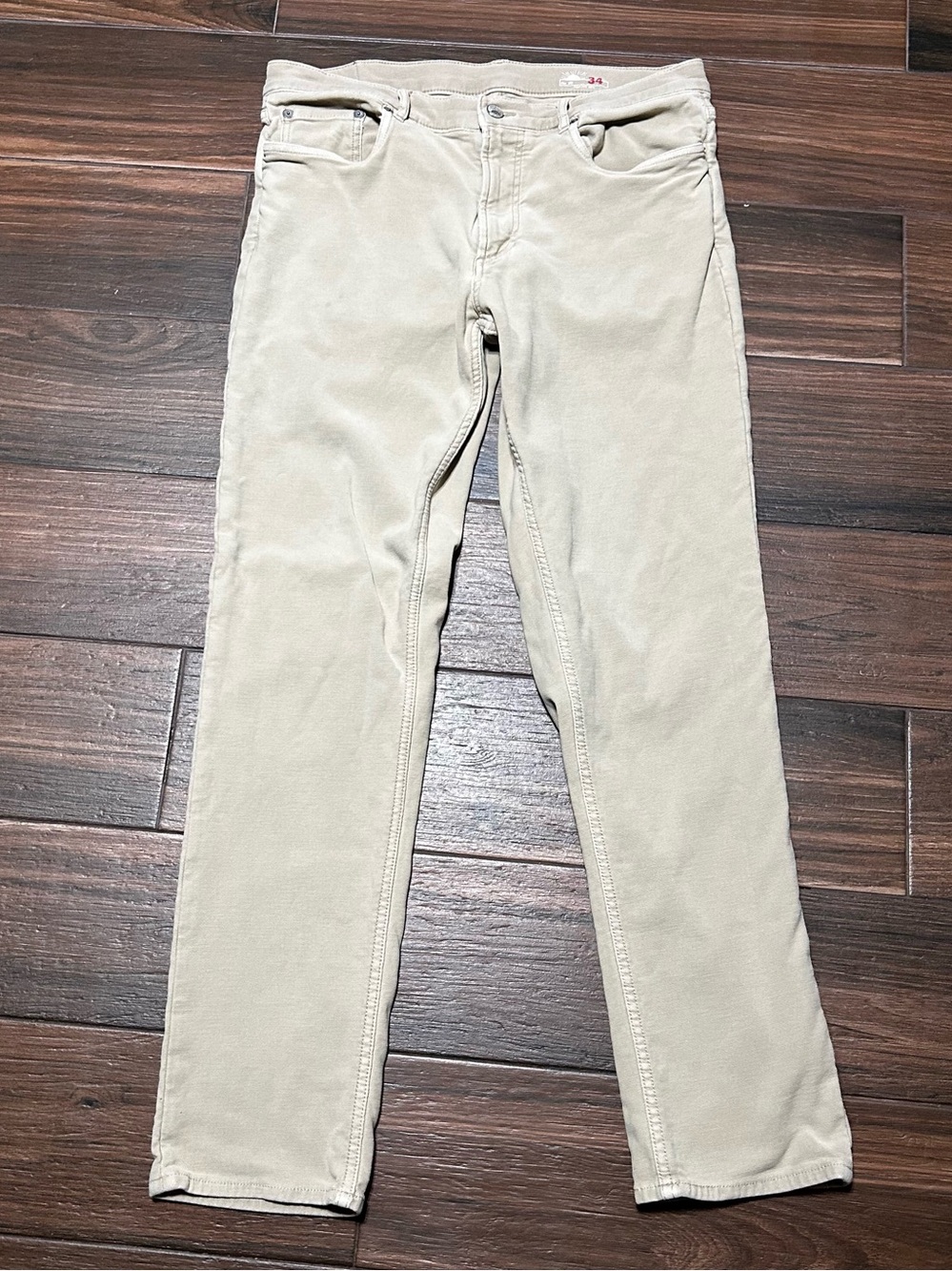Faherty Men’s Stretch Terry 5-Pocket Pants 34 Desert Khaki